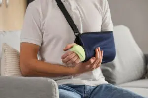 Broken bone injury after car crash in Sacramento, CA