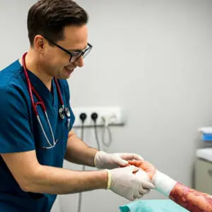 Burn injury after a car accident