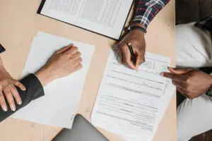 Hit and run accident attorney paperwork in Sacramento, CA