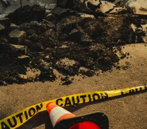 Negligent road in Sacramento, CA causing an accident