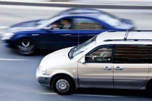 speeding car