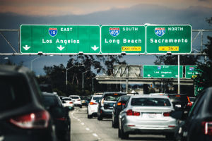 heavy california traffic