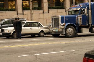 downtown truck accident