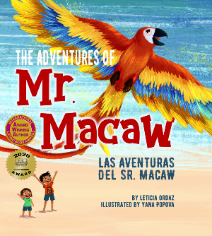 cover of children's book with award logos