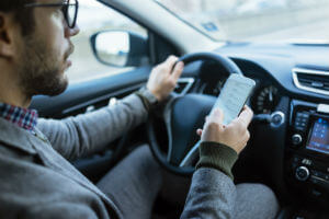 driver distracted by phone
