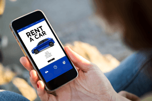 rent-a-car phone app