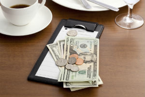 restaurant check cash and change