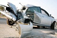Rear end car crash in Sacramento, CA
