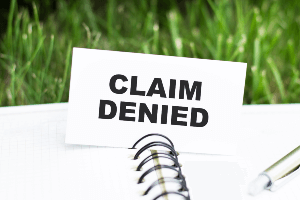 Denied claim sign
