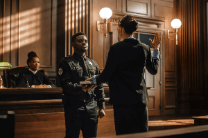 witness swearing in at court 
