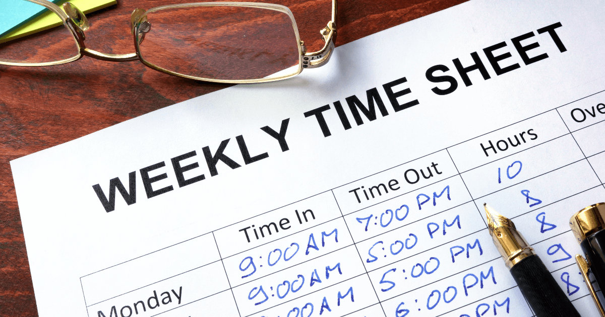 weekly time sheet