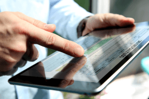 iPad with someone's driving data 