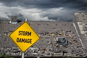 phot illus of a damaged home due to storm damage