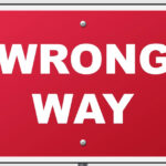 image of a Wrong-Way sign