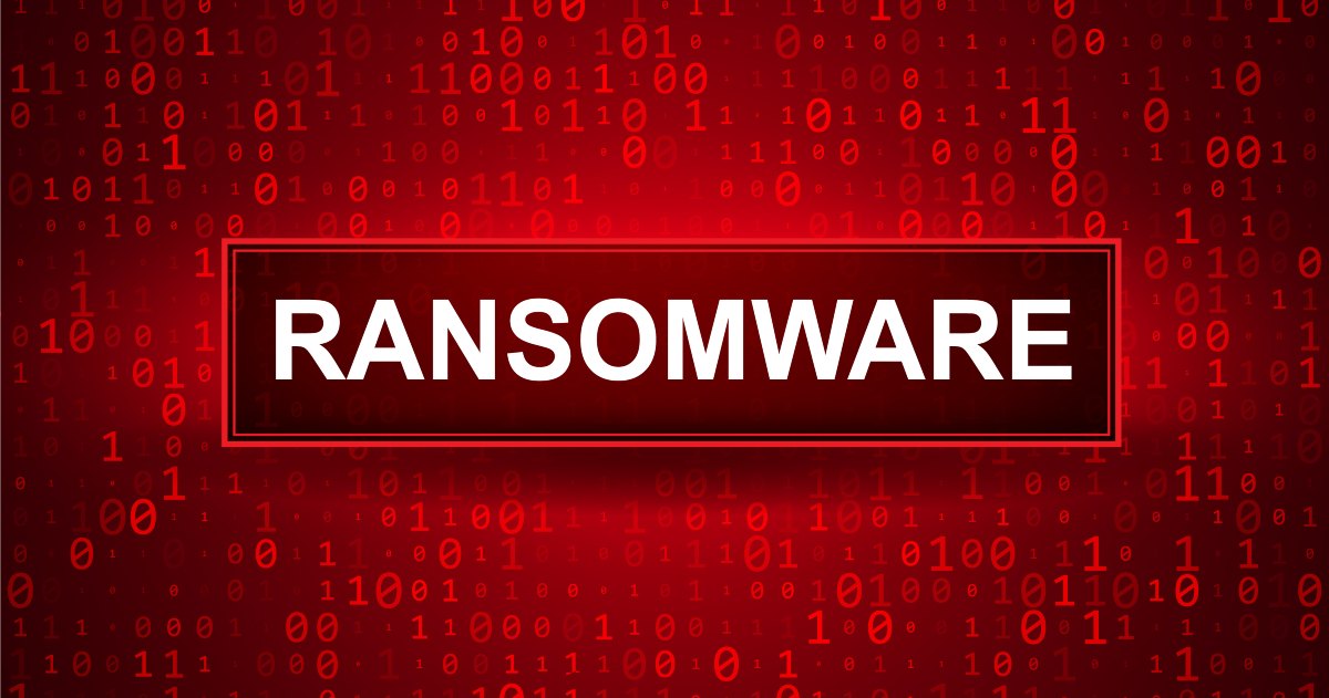 red ransomware graphic