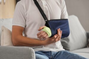 Broken bone injury after car crash in Sacramento, CA