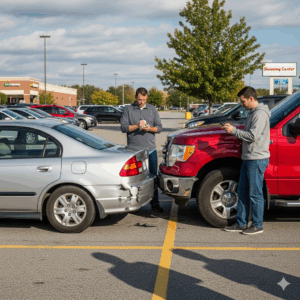 parking lot accident in Sacramento, victim in need of lawyer