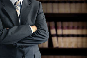 attorney by bookshelf