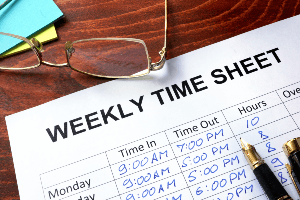 weekly time sheet