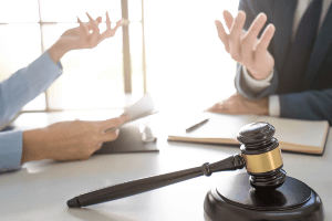 Two people talking to each other