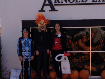 Happy Trick-or-Treaters at Safetyville USA during the 2012 Sacramento Halloween Haunt